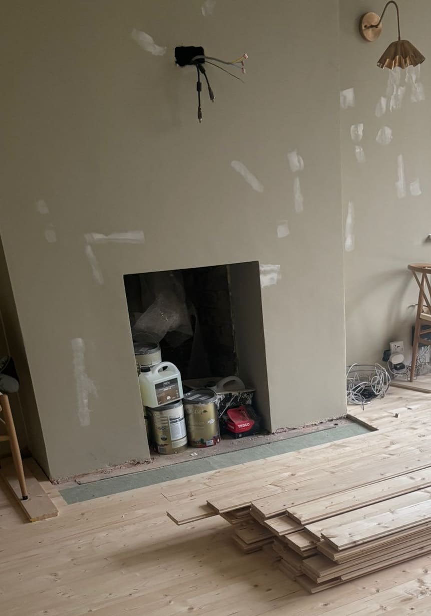 Marble Fireplace Surround - before